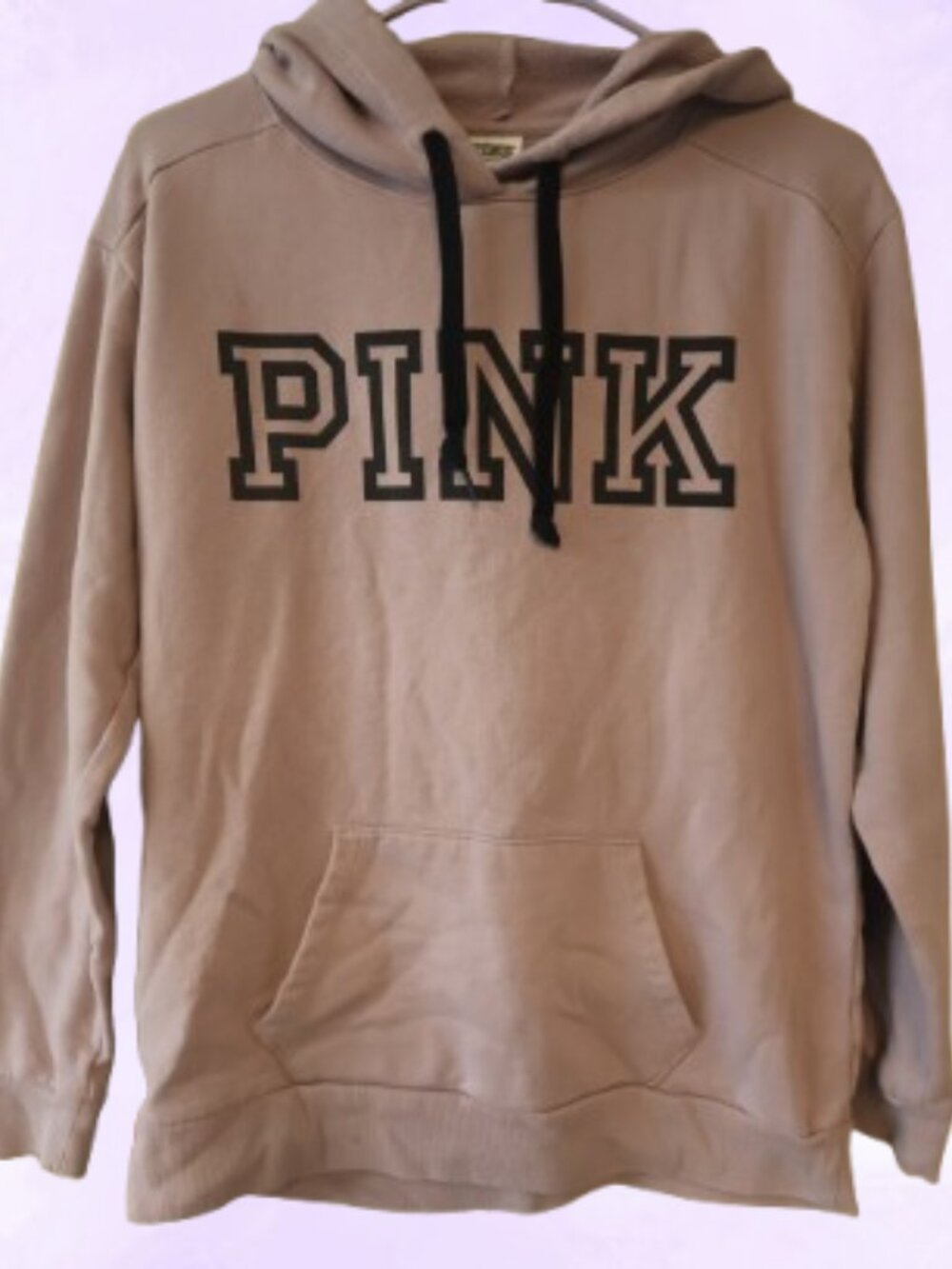 PINK Victoria's Secret outline pink hoodie sweatshirt outline in purple & black
